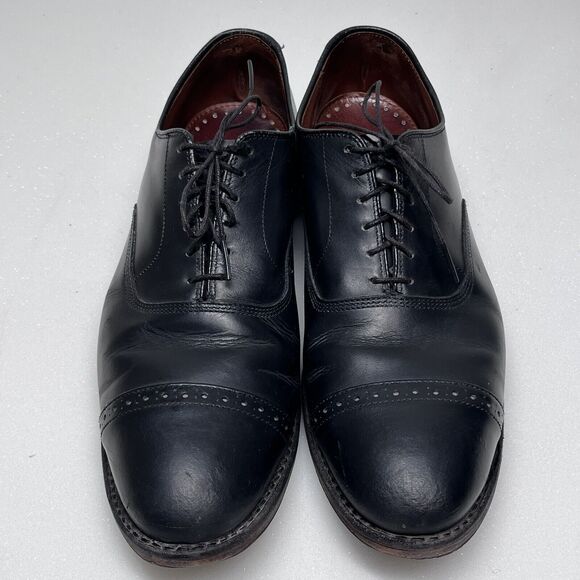 Brooks Brothers Black Leather Cap Toe Oxford Dress Shoes Mens 9 Made in USA main image 16